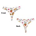 thumbnail image 3 of Balery Fast Food Tangas de Algodón para Mujer con Estampado – Ropa Interior Sexy, Transpirable, G-string-Small, 3 of 6