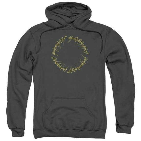 Trevco Sportswear LOR1055-AFTH-4 Lord of The Rings One Ring Adult Pullover Hoodie, Charcoal - Extra Large