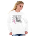 thumbnail image 4 of Courage Breast Cancer Awareness Women Plus Size Crewneck Sweatshirt Brisco Brands 2X, 4 of 5