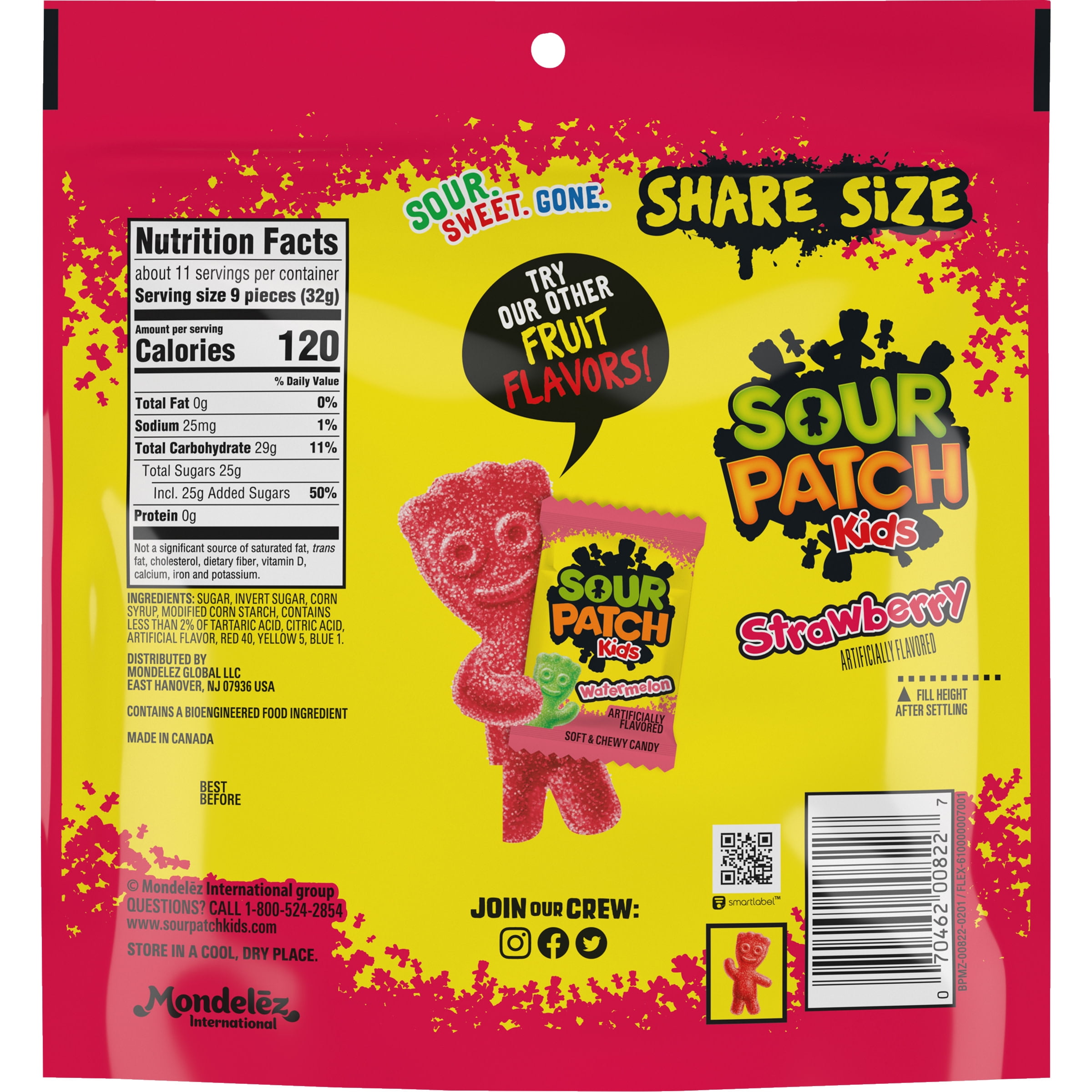 Buy SOUR PATCH KIDS Strawberry Soft & Chewy Candy, Share Size, 12 oz