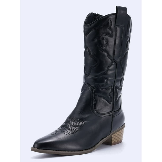 Zapatos occidentales para mujer Botas de vaquero Rodeo Botas de montar a la moda