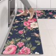thumbnail image 2 of Kitchen Rugs Sets Of 2,Pioneer Flower Floral Print Pattern Anti Fatigue Kitchen Mat Rugs Non Slip Washable,Decorative Kitchen Floor Mats for Kitchen,Sink,Laundry,17"X47", 2 of 5