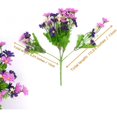 thumbnail image 5 of 4 ramo de flores artificiales 28 cabezas, bonita flor de margarita falsa (rojo) (púrpura) Afortunado Sencillez, 5 of 5