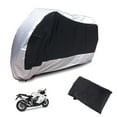thumbnail image 2 of Funda protectora universal para motocicleta, ATV, scooter, a prueba de polvo, impermeable, con protección solar y protección contra la lluvia, 265 cm de largo, talla XXL (plateada), 2 of 4