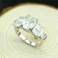 thumbnail image 2 of 925 sterling silver fashion crystal inlaid jewelry men's and women's rings #43, 2 of 6