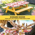 thumbnail image 6 of Valentine's Day Table Cloths for 4 Foot Rectangle Tables, Watercolor Love Heart Romantic Me You Patio Waterproof Elastic Fitted Tablecloths, Washable Rectangular Table Cover for Camping, 6 of 8