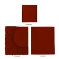 thumbnail image 6 of Mainstays Super Soft High Quality Brushed Microfiber Bed Sheet Set, Twin-XL, Red Sedona, 3 Piece, 6 of 14