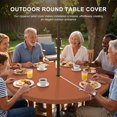 thumbnail image 3 of Round Outdoor Tablecloth with Umbrella Hole and Zipper, Burnt Orange Tablecloth with Elastic Waterproof, Minimalist Modern Solid Color Orange Patio Table Covers for 45" - 54" Picnic Pool Tables, 3 of 9
