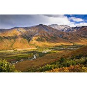 Scenic View of Brooks Range Dietrich River & The Dalton Highway Gates of The Poster Print - 19 x 12 in.