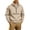 Khaki, variant on Men's Casual Long Sleeve Pullover, Half-Zip Stand Collar, Water Resistant Anorak with Zippered Kangaroo Pocket, XS-3XL