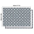 thumbnail image 5 of Blue and White Intricate Pattern Summer Placemats Table Placemats Set Of 6-Linen Kitchen Washable Placemats Table Mats 11.8"x17.7" Non-Slip Heat Resistant, 5 of 5