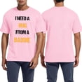 thumbnail image 2 of CHENge Unisex I Need A Hug from A Baddie Funny Text Graphic T-Shirt, 2 of 4