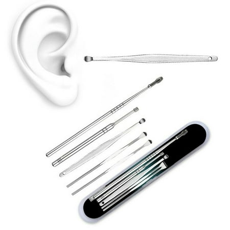 TURNTABLE LAB 5Pcs/Set Fashion Spiral Ear Pick Spoon Ear Wax Removal Cleaner Useful New (Best Ear Cleaner For Labs)