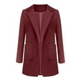 thumbnail image 3 of Casual Blazers for Women 2025 Long Sleeve Open Front Notch Lapel Collared Business Casual Work Office Jacket, 3 of 5