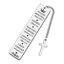 Christian Bookmarks Gifts Steel Bookmark for Women Inspirational Bible Verse Bookmark W7j4 for Books for Kids Student Stationery Q7N8