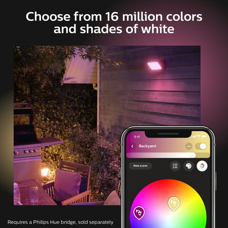 Philips - Hue Discover Outdoor Floodlight - White and Color Ambiance