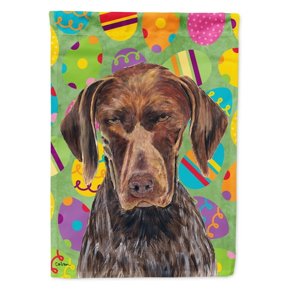Carolines Treasures SC9475-FLAG-PARENT German Shorthaired Pointer Easter Eggtravaganza Flag  multicolor