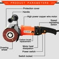 thumbnail image 6 of 1400W 110V Handheld Electric Polisher Burnishing Polishing Machine for Metal Stainless Steel Wood Polishing, 6 of 10