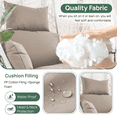thumbnail image 5 of XXLYY Egg Chair Cushion Replacement, 47 x 31.5 in. Thick Waterproof Hanging Chair Cushion with Headrest and Ties for Indoor and Outdoor, 5 of 6