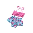 thumbnail image 3 of Seyurigaoka Girls Swimming Clothes Set, Halter Neck Tops and Printing Shorts, 3 of 7