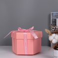 thumbnail image 2 of RECUTMS Pink Explosion Box DIY Handmade Photo Album,Gift Box with 6 Faces Wedding Memory Book, 2 of 7