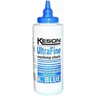 KESON CHALK LINE REEL SET, METAL, 100 FT, W/ 4 OZ BLUE