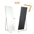 thumbnail image 6 of MAYEERTY 64in Full Length Mirror Rectangle Standing Floor Mirror with Bracket, Aluminum Alloy, Gold, 6 of 6