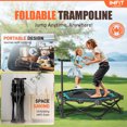thumbnail image 2 of IMFIT Trampoline D\'entraînement Physique Pliable 42 Pouces / Capacité de Poids 331 lb / Rebond Ultra Silencieux / Guidon Réglable à 3 Niveaux / Conception Pliable Gain de Place / Cardio Intégral à Faible Impact / Assemblage Facile, 2 of 8
