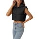 thumbnail image 4 of Chaleco acolchado ligero de mujer INSPIRE CHIC con cuello alto y cremallera, chaleco corto, talla XL, color negro, 4 of 6