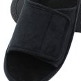 thumbnail image 3 of Silenciosas Franela para Hombre Primavera Y Verano Punta Abierta Piso Transpirable Suela Suave Parte Inferior Tela Prensada TPR Silenciosa Lavable A Máquina (Negro L), 3 of 8
