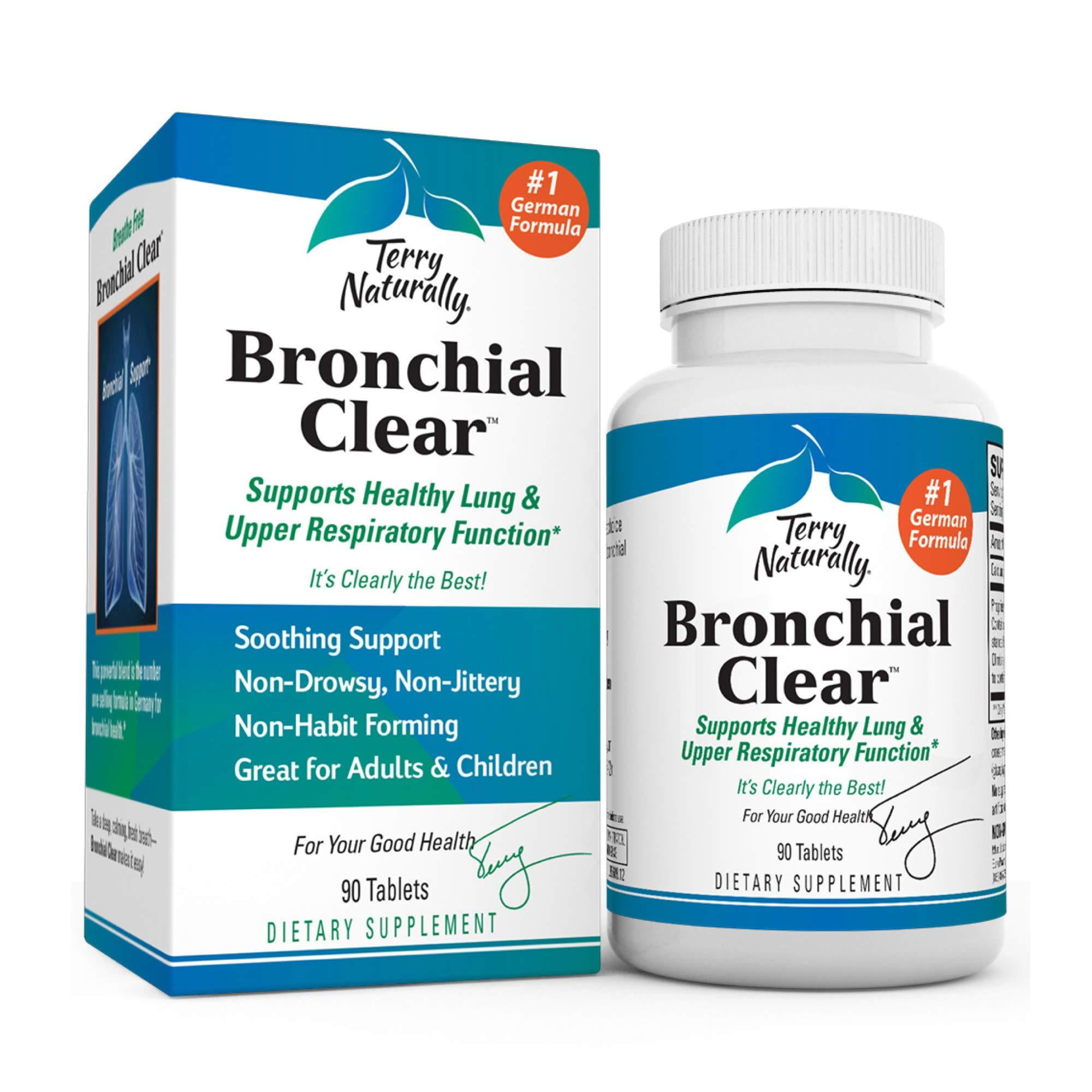 Terry Naturally Bronchial Clear 90 Tablets Soothing Lung & Upper