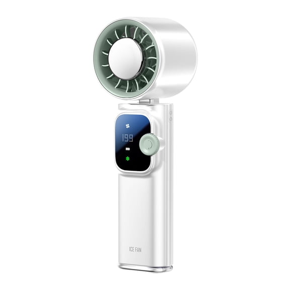 HOARBOEG High-Speed Handheld Fan with TEC Cooling - Portable Personal Fan with 4000mAh Battery, Digital Display - Rechargeable Mini Fan for Travel, Outdoor, Office