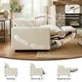thumbnail image 6 of Magic Home Power Recliner Sofa Couch Set, 4 Seat Electric Recliner with Heating, USB Ports for Families and Friends, Modern Electric Recliner Sofa for Living Room Home Theater, Beige, 6 of 16
