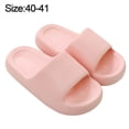 thumbnail image 2 of Slides for Women Men Pillow Slippers Non-Slip Bathroom Shower Sandals Soft Thick Sole Indoor and Outdoor Slides(pink) - 40-41, 2 of 5