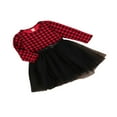 thumbnail image 3 of EIMELI Bébé Filles Plaid Robe Maille Tutu Robe de Fête de Noël Tenue, 3 of 6
