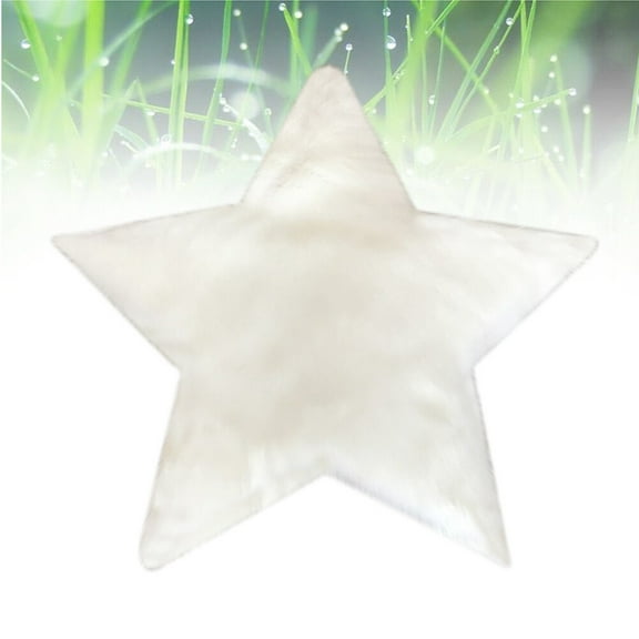 Milisten Machine Washable White Plush Floor Mat Rug Cushion for Table and Room Use