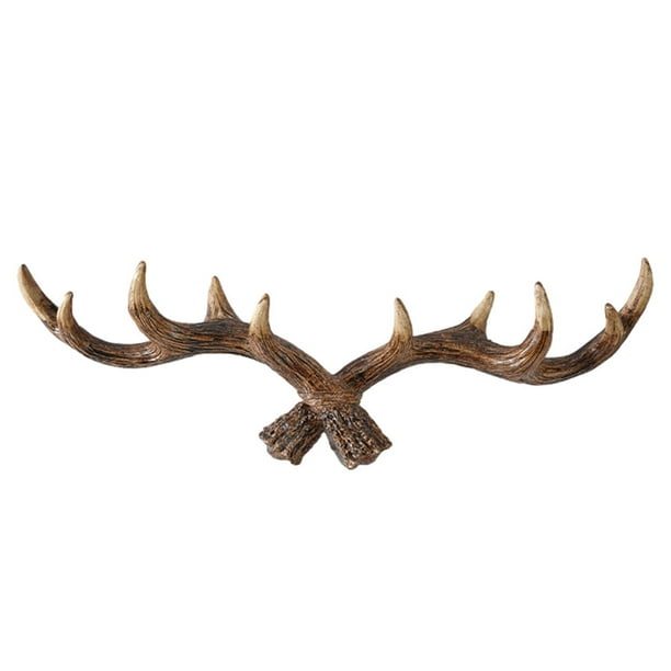 Wosthever Gancho para abrigo de pared con astas, elegante y duradero, de resina, para función práctica, decorativo Decoración del hogar Oscuro