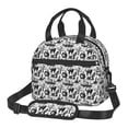 thumbnail image 1 of Disketp Black White Halloween Lonchera Térmica para Mujer y Hombre, Bolsa de Almuerzo Reutilizable e Impermeable para Trabajo, Viajes y Picnic, 1 of 7