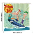 thumbnail image 2 of Cartoon For Phineas and Ferb Themed Shower Curtain for Bathroom Decor,Durable Waterproof Polyester Fabric,72x72 Inch with 12 Pack Hooks Washable Curtain Set, 2 of 5