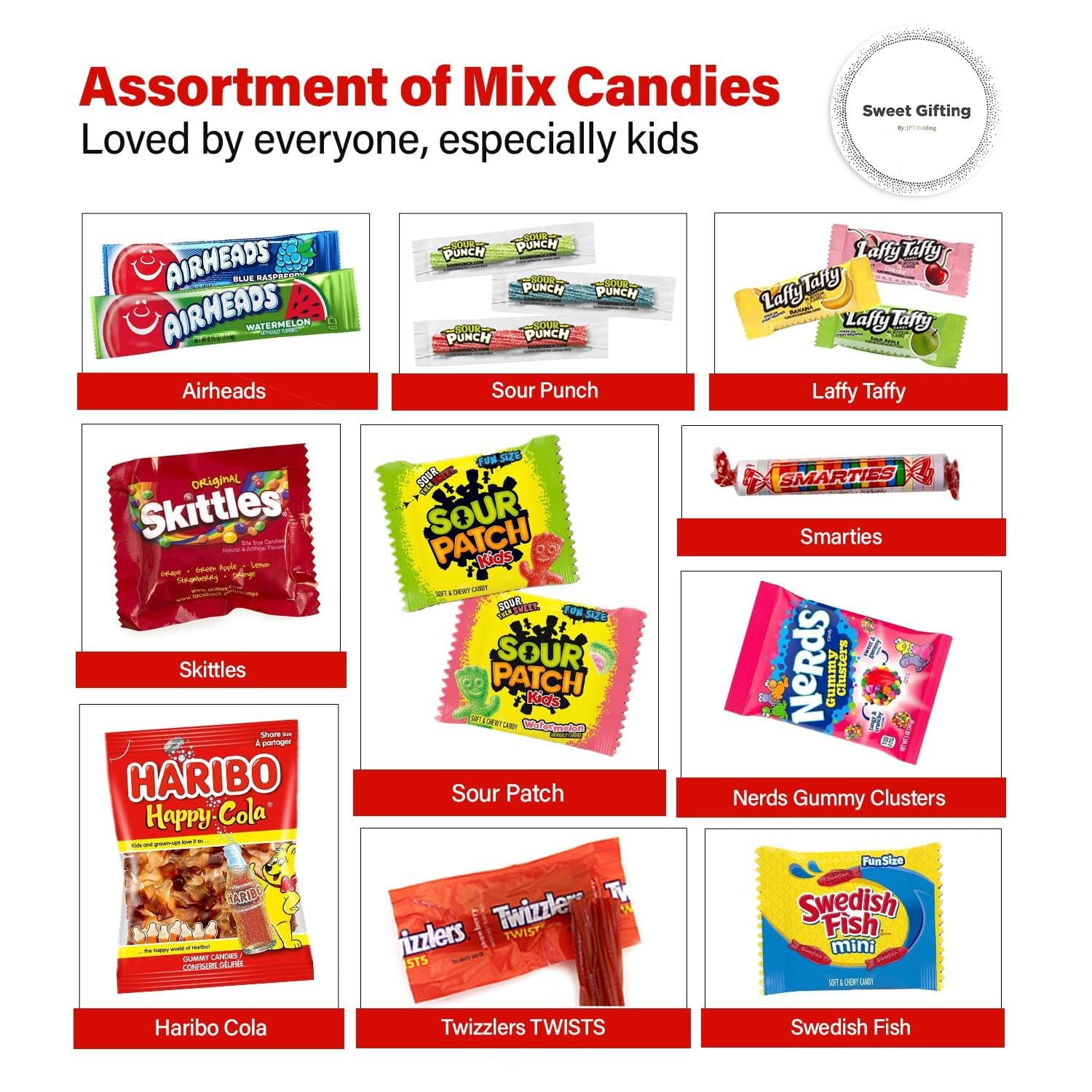Assorted Candy Variety Pack - 2LB Mothers Day Bulk Candy Individually Wrapped - Candy Bags for Kids Birthday Party - Candy Bulk Assortment Pinata Stuffers - Mixed Candy Bags Party Favors