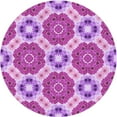 thumbnail image 1 of Ahgly Company Machine Washable Indoor Round Transitional Violet Purple Area Rugs, 6' Round, 1 of 7