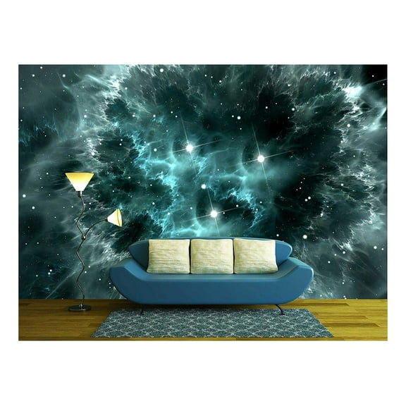 wall26 - Space Nebula - Removable Wall Mural | Self-Adhesive Large Wallpaper - 100x144 inches