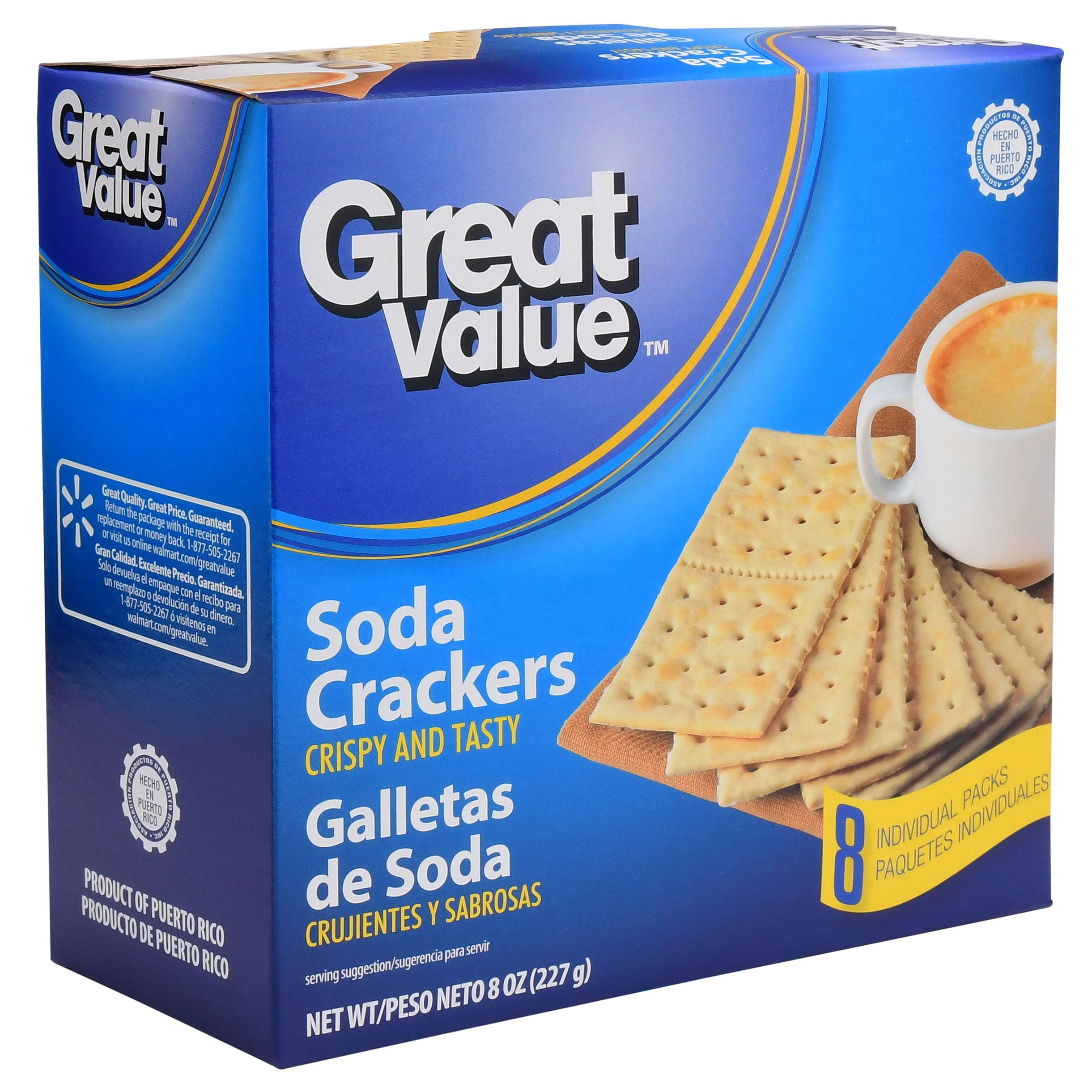 Great Value Crispy and Tasty Soda Crackers 8oz, Box
