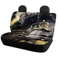 thumbnail image 2 of Uourmeti Black and Gold Marble Pattern Car Seat Covers 3 PCS Seat Protection Cover Breathable Full Backrest Suitable for most Cars Sedans, 2 of 10