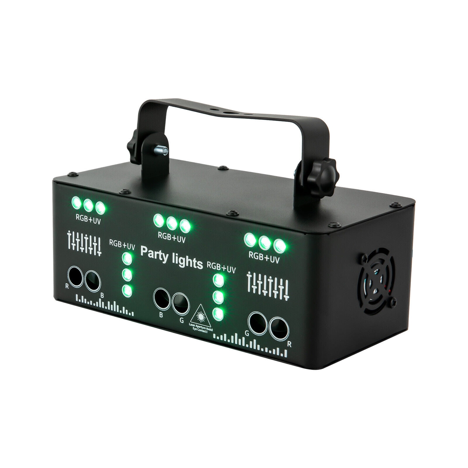 15 LED Laser Stage Light RGB Disco Strobe Light Party DJ Show Light Remote Iron
