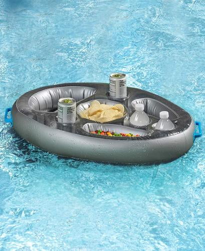 2x Inflatable Floating Swimming Pool Bath Beach Drink Can Beer Cup Holder Boat H 