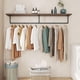 thumbnail image 2 of Perchero para Ropa de Pared 2 Pack, Rack Industrial de Tubo de Hierro con 12 Ganchos Soportan 135 lbs para Armario Lavandería Closet Barra para Colgar Ropa, 2 of 4
