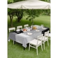 thumbnail image 4 of Outdoor Tablecloth with Umbrella Hole for Patio/Picnic/Party/Camping, Black Grey Waterproof Table Cloth Rectangle Table Cover Washable, Abstract Geometric Color Block Oil Painting (54"x 80"), 4 of 8