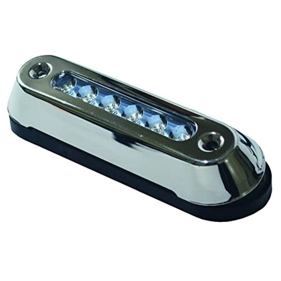 T-H Marine Supplies LED-SM7815-B-DP Stainless Steel Bezel LED Oval Underwater Light, Blue