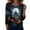 #B_001, variant on Domuza Women's Halloween Shirts Fall Casual Crew Neck 3/4 Sleeve T-Shirts Horror Funny Graphics Vintage Pullover Halloween Costumes-E M